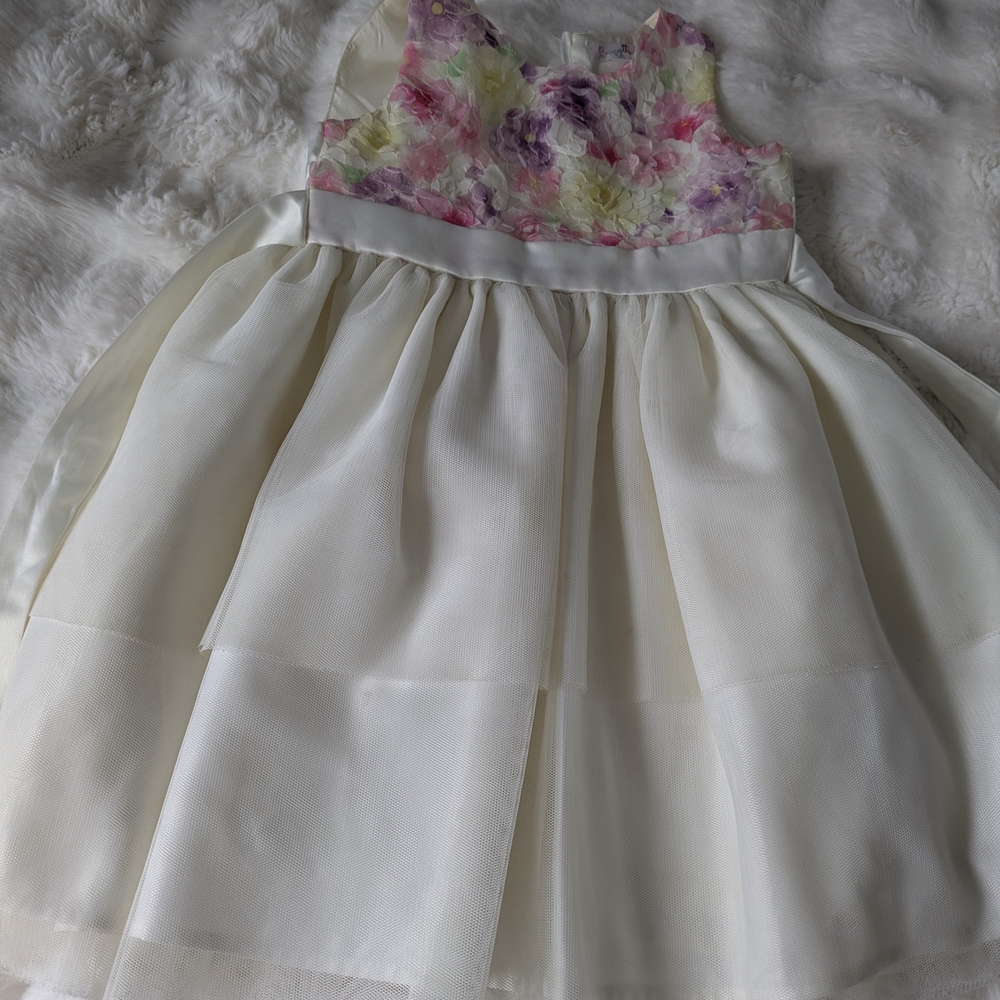 Biscotti Floral Bodice Cream Dress
